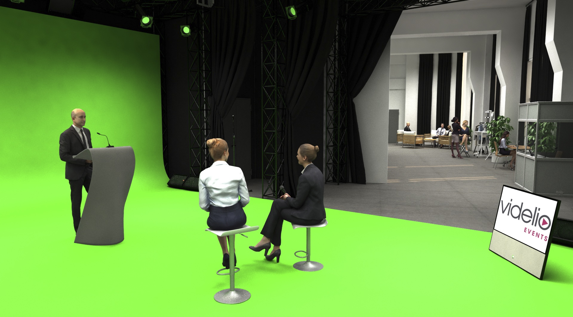 Le Showcase studio réalité augmentée Videlio plateau TV