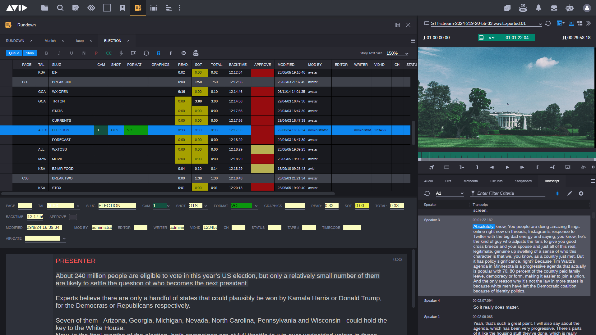 Avid-Post production-media composer-videlio