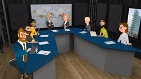 Illustration plateau studio format table ronde