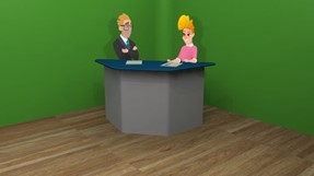 Illustration plateau studio format interview