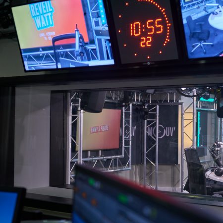 Illustration du dispositif audiovisuel déployé par Videlio pour transformer le Studio Mouv’ de France Radio - 14