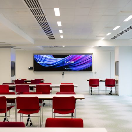 Illustration de l'audiovisuel d'un espaces de collaboration conçu par Videlio pour Murex - 1