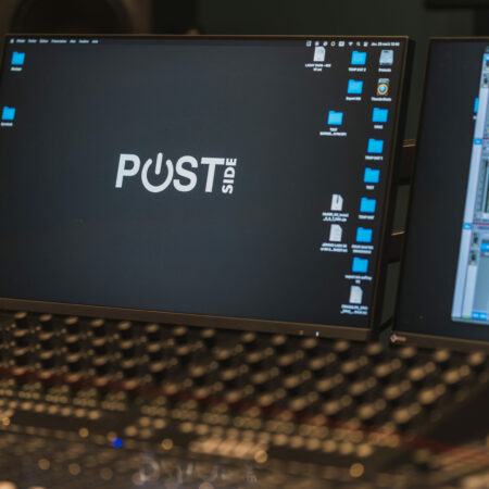 Illustration de l'infrastructure de post-production déployée par Videlio pour PostSide Post Production Postside Videlio - Mixage Etolonnage 1