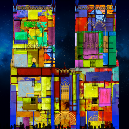 Illustration de la projection immersive et mapping déployés par Videlio dans plusieurs villes pour La Région de Lumières - 3