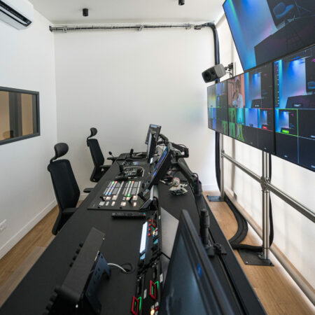 Illustration du studio audiovisuel flexible et modulable conçu par Videlio pour pour Warner Music France - 8