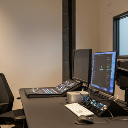 Illustration du studio audiovisuel flexible et modulable conçu par Videlio pour pour Warner Music France - 6