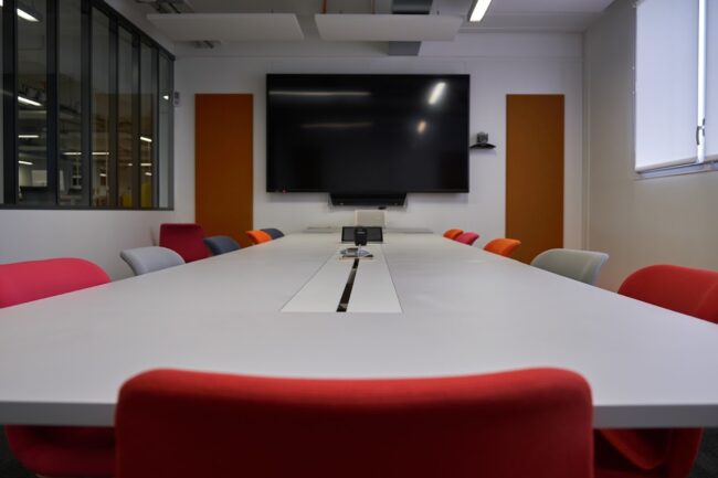 Illustration d'une salle de réunion de l'agence Videlio Besançon