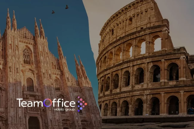 Illustration de Rome et de Milan, les deux lieux où est présent TeamOffice