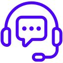 Icone illustrant les services de support utilisateur et de délégation de personnel assurés par les équipes de Videlio
