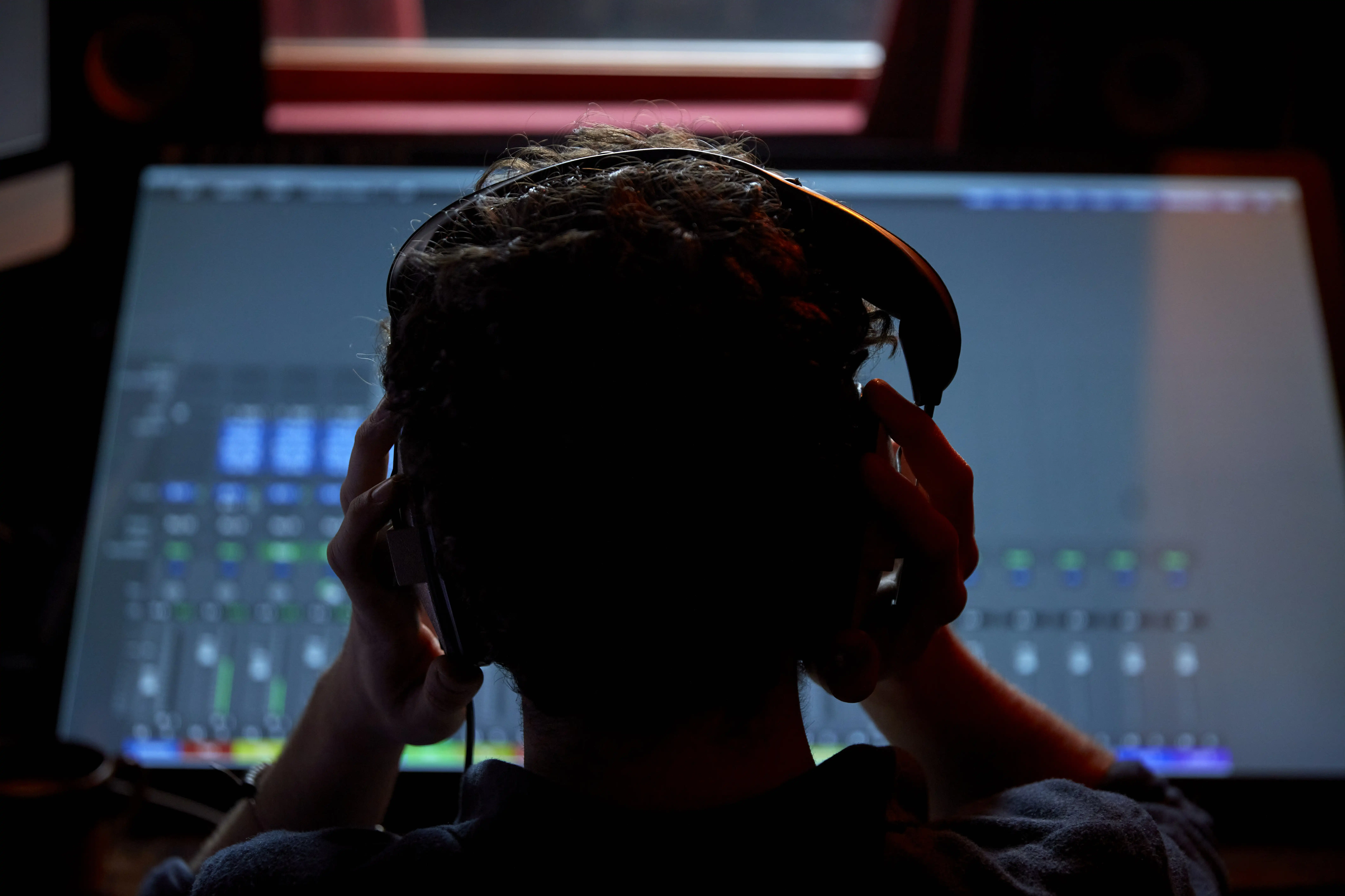 Silhouette With Headphones At Au
